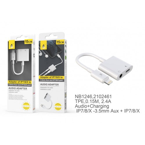 One Plus Iphone Audio Adapter 15cm White