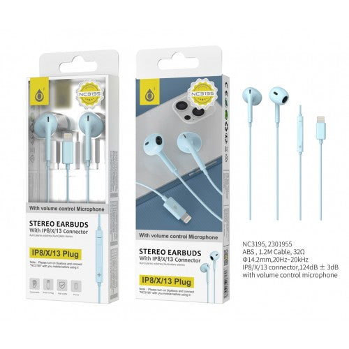 One Plus Iphone Earphone 1.2m Blue