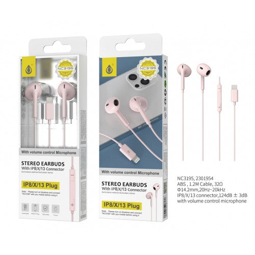 One Plus Iphone Earphone 1.2m Pink