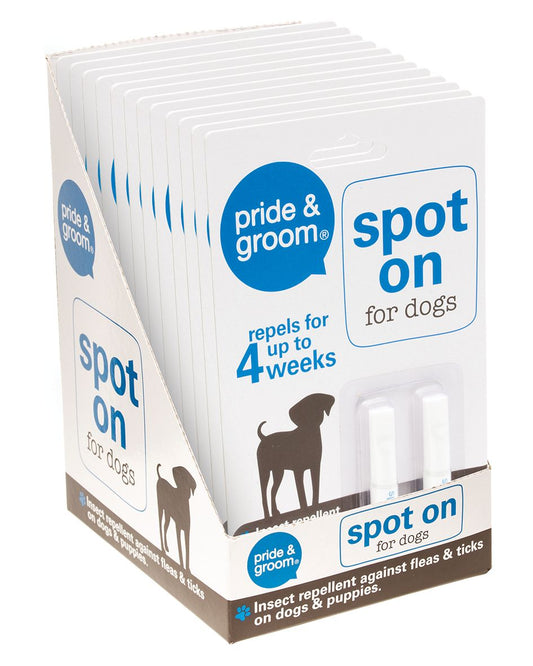 Pride & Groom Spot On For Dogs 12 Pk