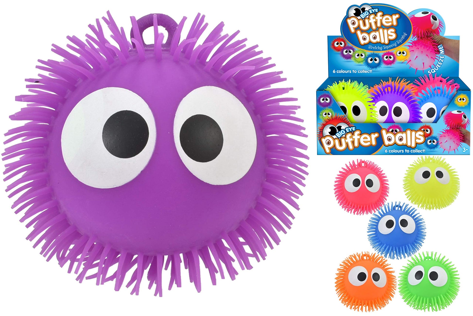 Big Eyes Puffer Ball With Light 6 Pcs