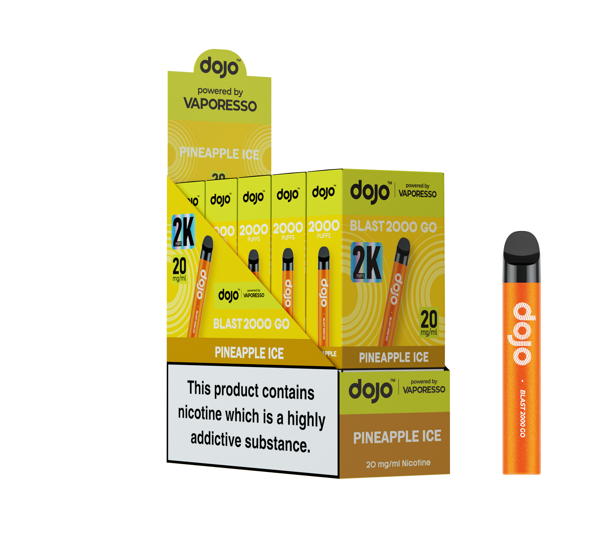 Dojo Blast 2000 Go Pod Kit 5 Pcs Pineapple Ice