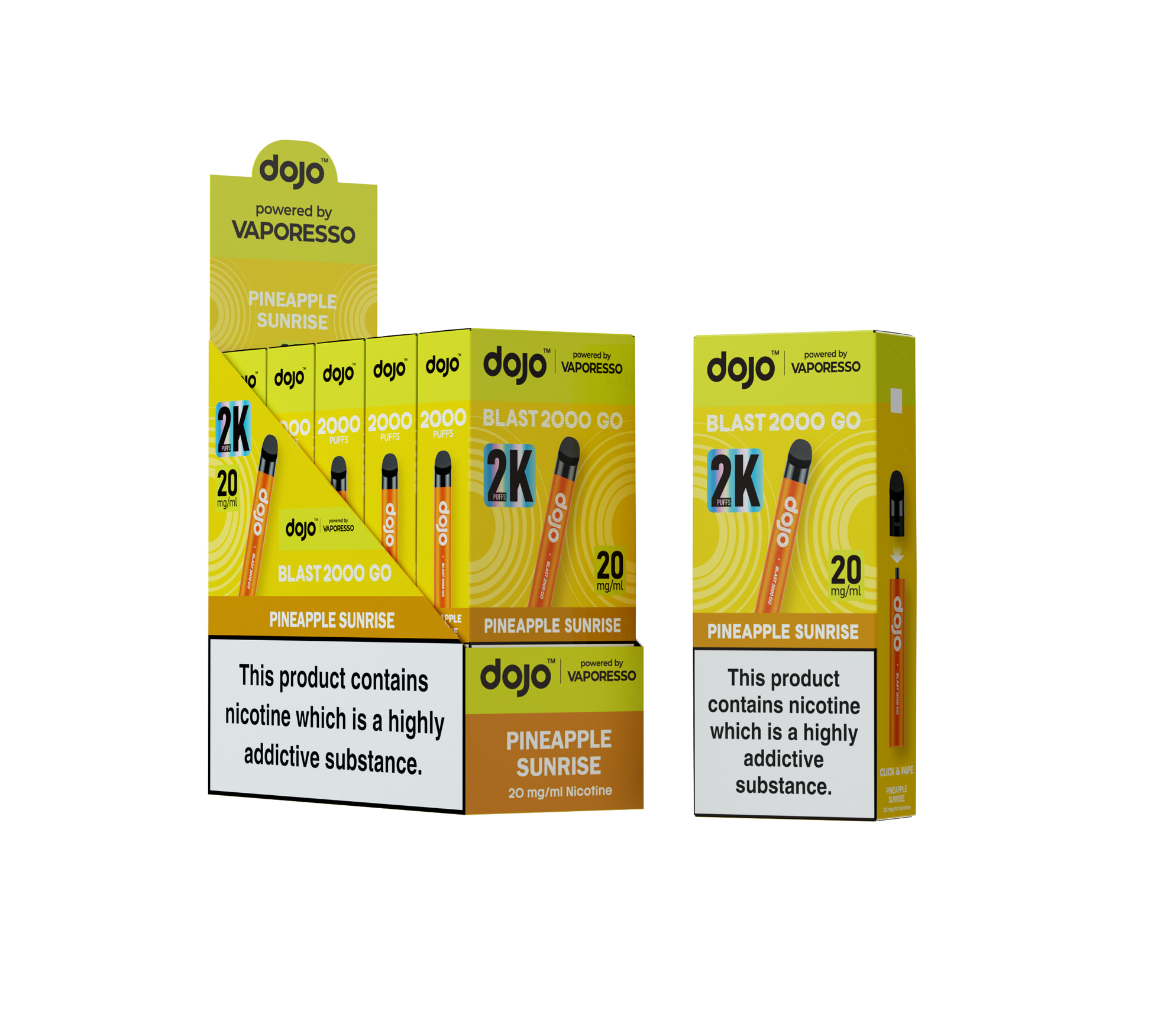 Dojo Blast 2000 Go Pineapple Sunrise 5 Pk