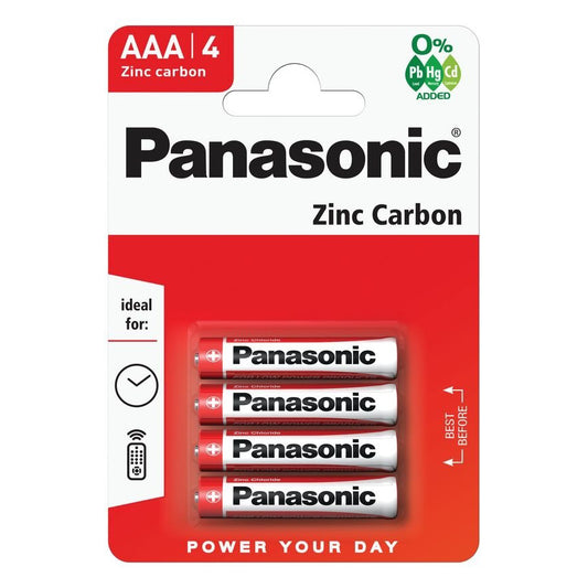 Panasonic AAA 4 Pk Zinc x 12 Pks