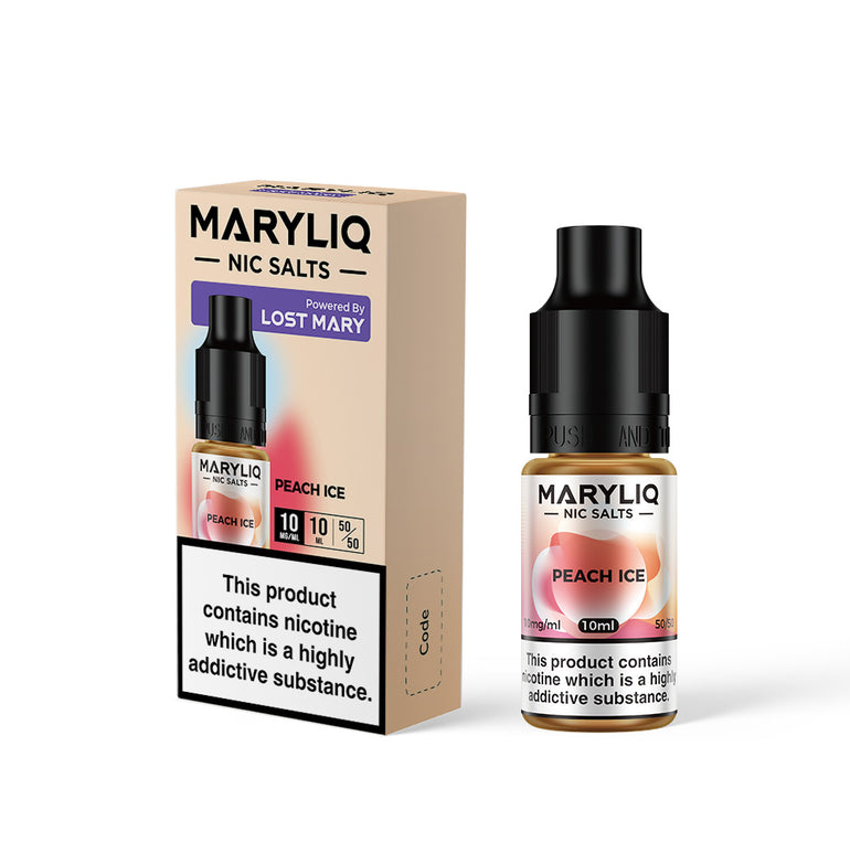 Maryliq Nic Salts 20mg 10 Pk Peach Ice
