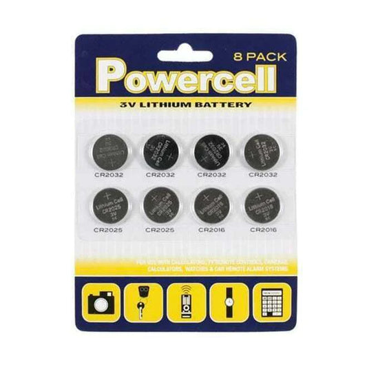 Powercell 3V Lithium Battery 8Pk