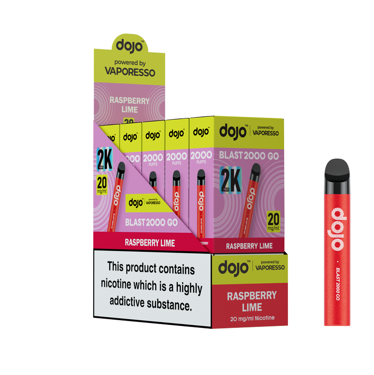 Dojo Blast 2000 Go Pod Kit 5 Pcs Raspberry Lime