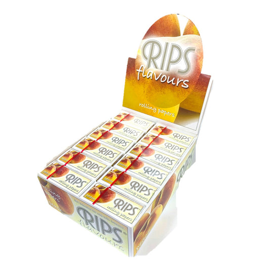 Rips Rolling Paper Peach 24 Slim Rolls