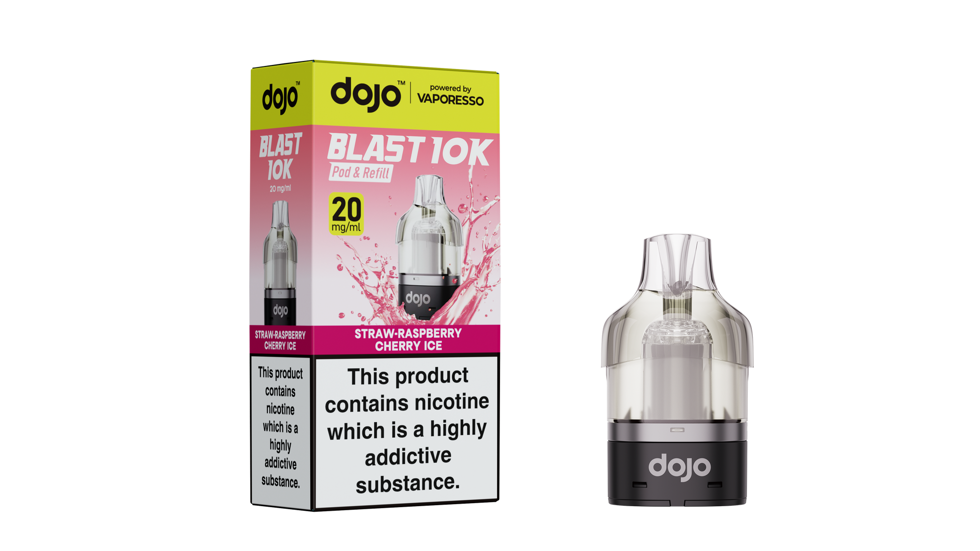 Dojo Blast 10K Pod Straw-Raspberry Cherry Ice