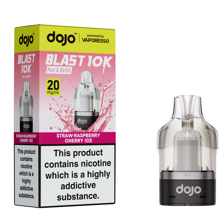 Dojo Blast 10K Pod Straw-Raspberry Cherry Ice
