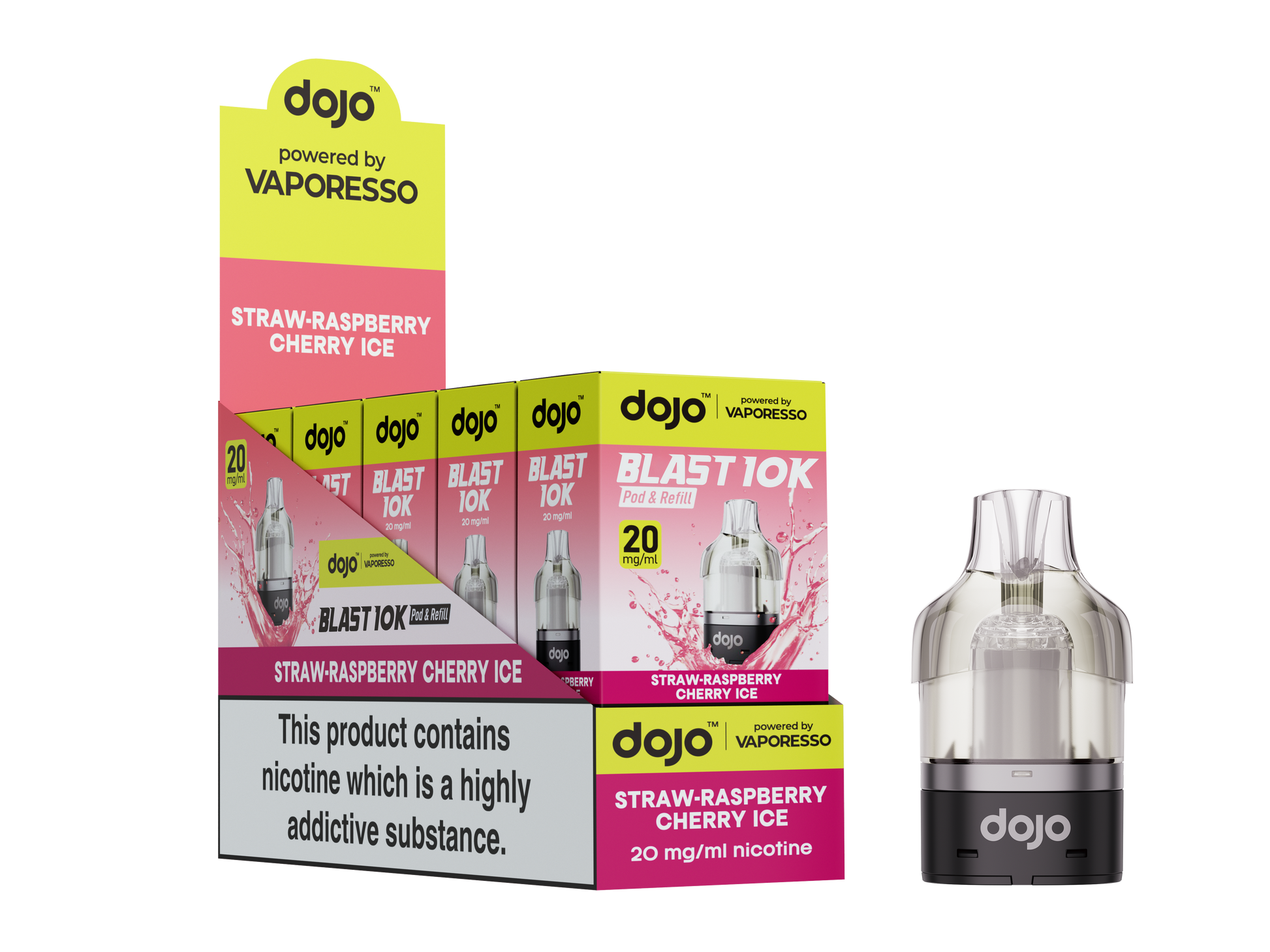 Dojo Blast 10K Pod Straw-Raspberry Cherry Ice