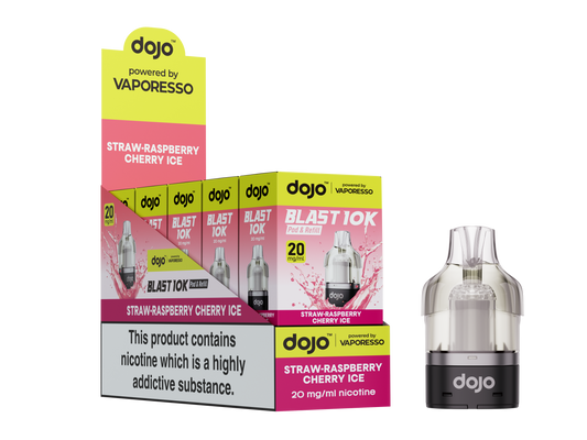 Dojo Blast 10K Pod Straw-Raspberry Cherry Ice