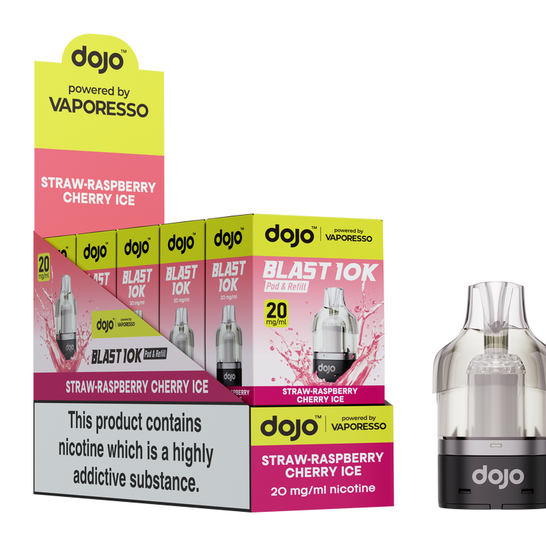 Dojo Blast 10K Pod Straw-Raspberry Cherry Ice
