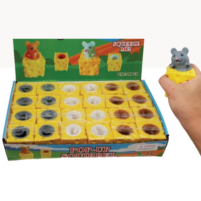 Squeexy Mouse In The Cheeze 12 Pcs
