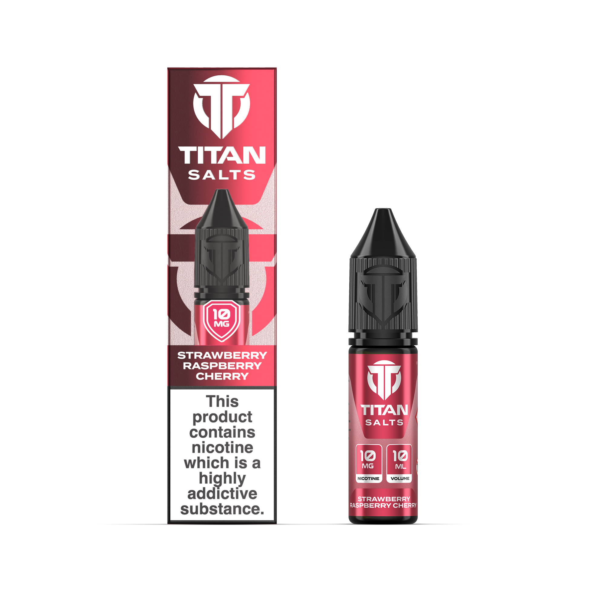 Titan Nic Salts 10mg 10ml 10 Pcs Strawberry Raspbe