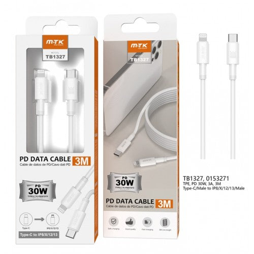 M-TK PD Data Cable 3M Type-C - Iph White