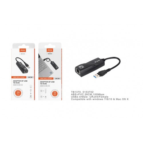 M-TK Adapter USB/M - RJ45/F Black