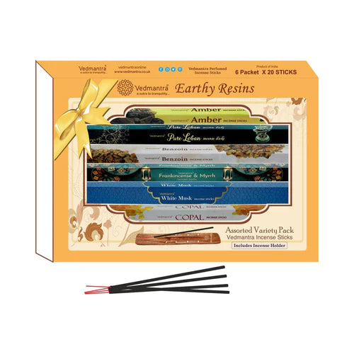 Vedmantra Earthy Resins 20 Stick x 6 Pk