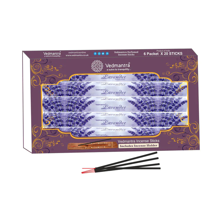 Vedmantra Lavender 20 Sticks x 6 Pk