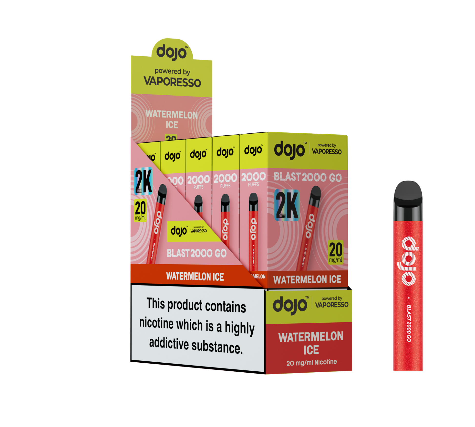Dojo Blast 2000 Go Watermelon Ice 5 Pk