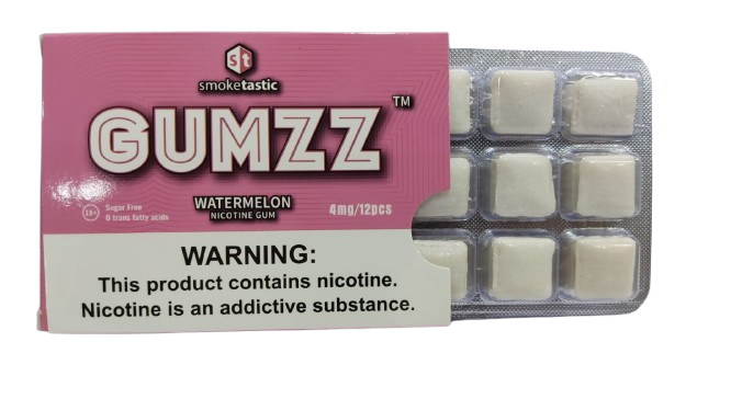 Gumzz Nicotine Gum 4mg x 12s Watermelon