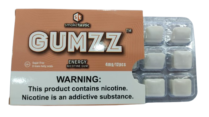 Gumzz Nicotine Gum 4mg x 12s Energy