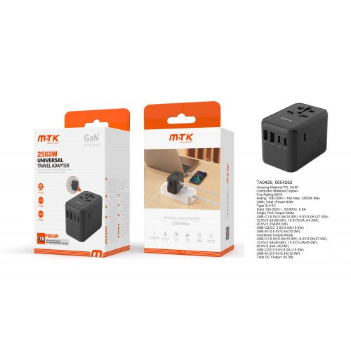 M-TK Universal Travel Adapter Black