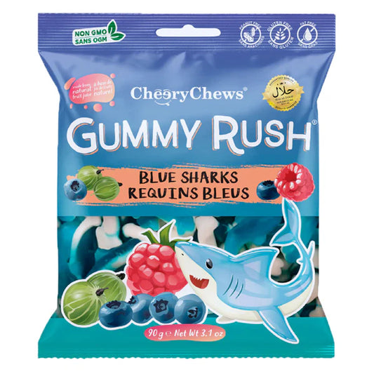 Cheery Gummy Rush Blue Sharks 90g x 12