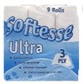 Softesse White Toilet Rolls 9 Pk x 5