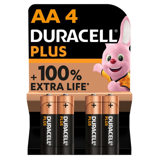 Duracell Plus AA 4 Pk x 20 Slv = 80 Cell