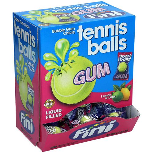 Fini Tennis Balls Bubblegum 200 Pcs
