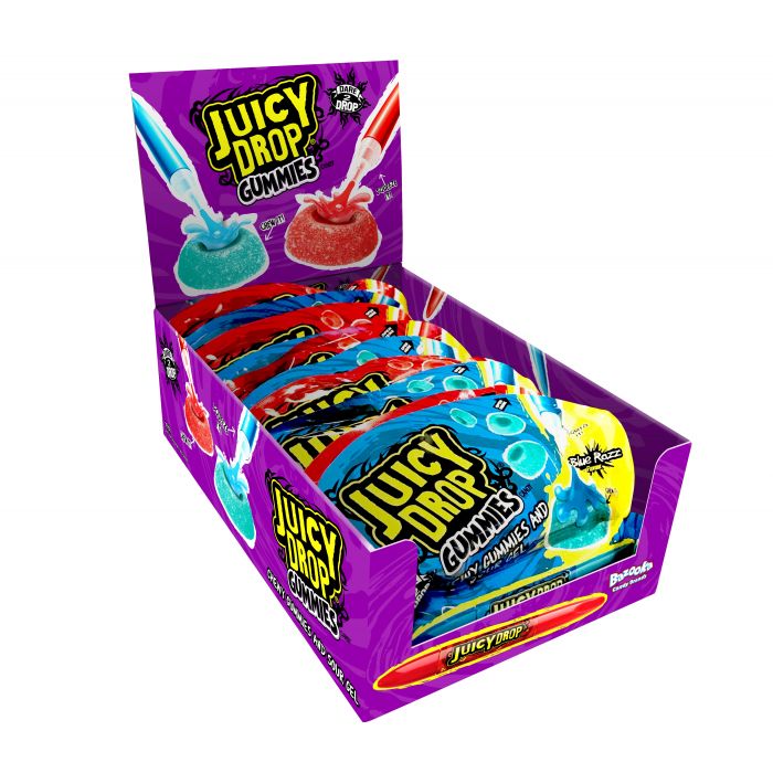 Bazooka Juicy Drop Gummies Bag 12 x 57g
