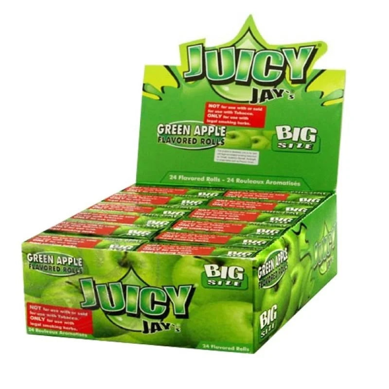 Juicy Jay Hemp 24 Paper Roll Green Apple