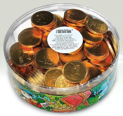 Rose Milk Chocolate Gold Coins 180 x 5g