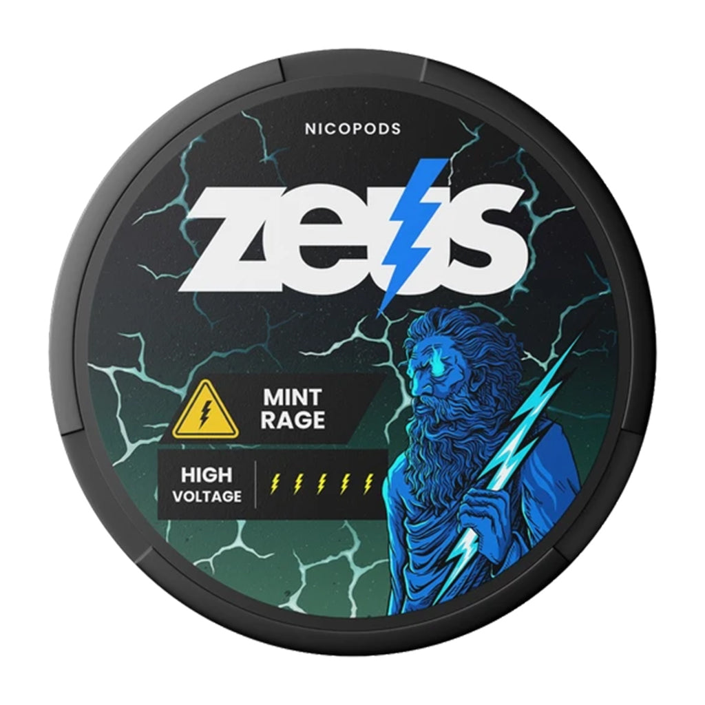 Zeus Nic Pouches 50mg Mint Rage 10 Pk