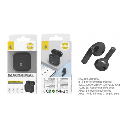 One Plus TWS Bluetooth Earphones Black