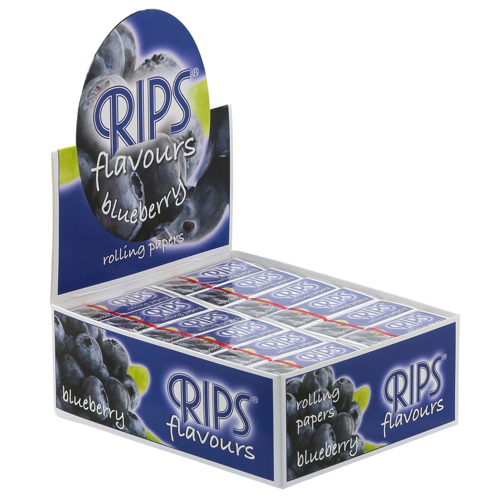 Rips Rolling Paper Bluebry 24 Slim Rolls