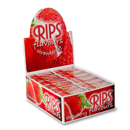 Rips Rolling Paper Stawbry 24 Slim Rolls