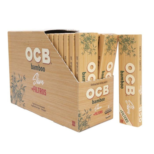OCB Bamboo King Slim Tips Combi 32 Pk
