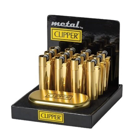 Clipper Metal Flint Gold 12 Pk